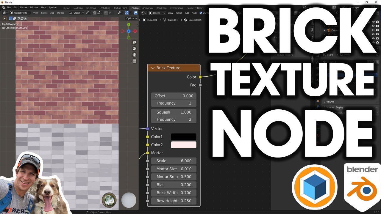 Как использовать узел кирпичной текстуры в Blender!