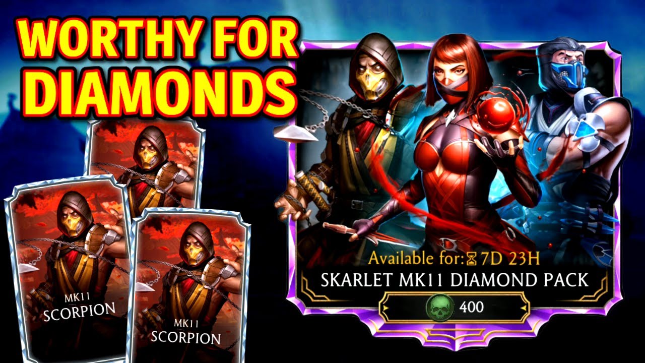 Mortal Kombat Mobile. Skarlet MK11 Diamond Pack Huge Opening. Worthy For MK11 Diamonds?
