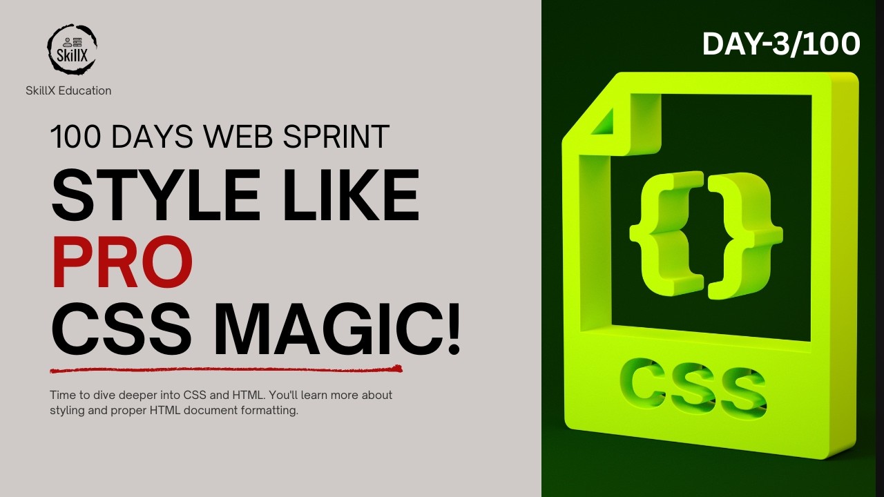 HTML & CSS Deep Dive: Styling & Formatting Explained | 100 Days of Web Sprint - Day 3