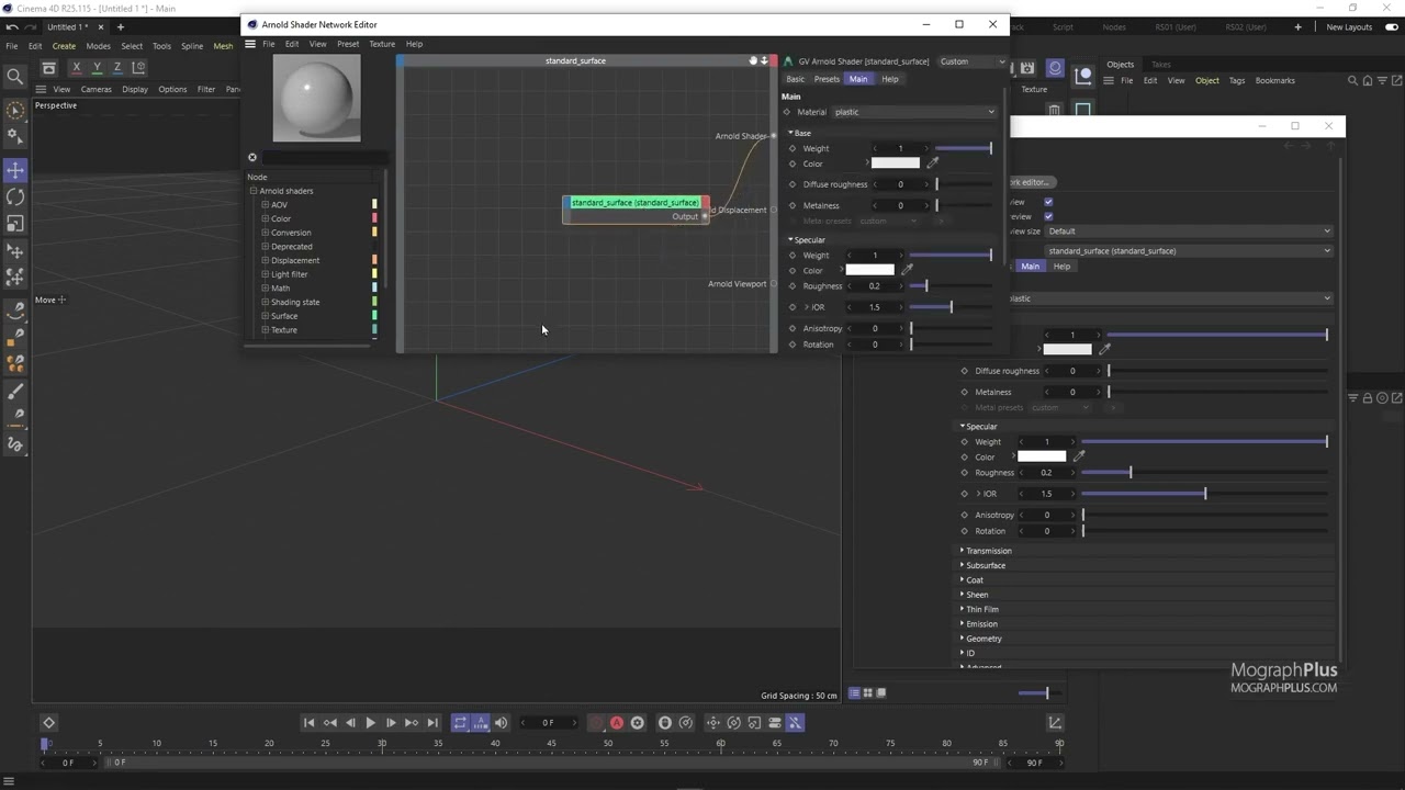 97  Arnold Shaders in C4D   Node Material