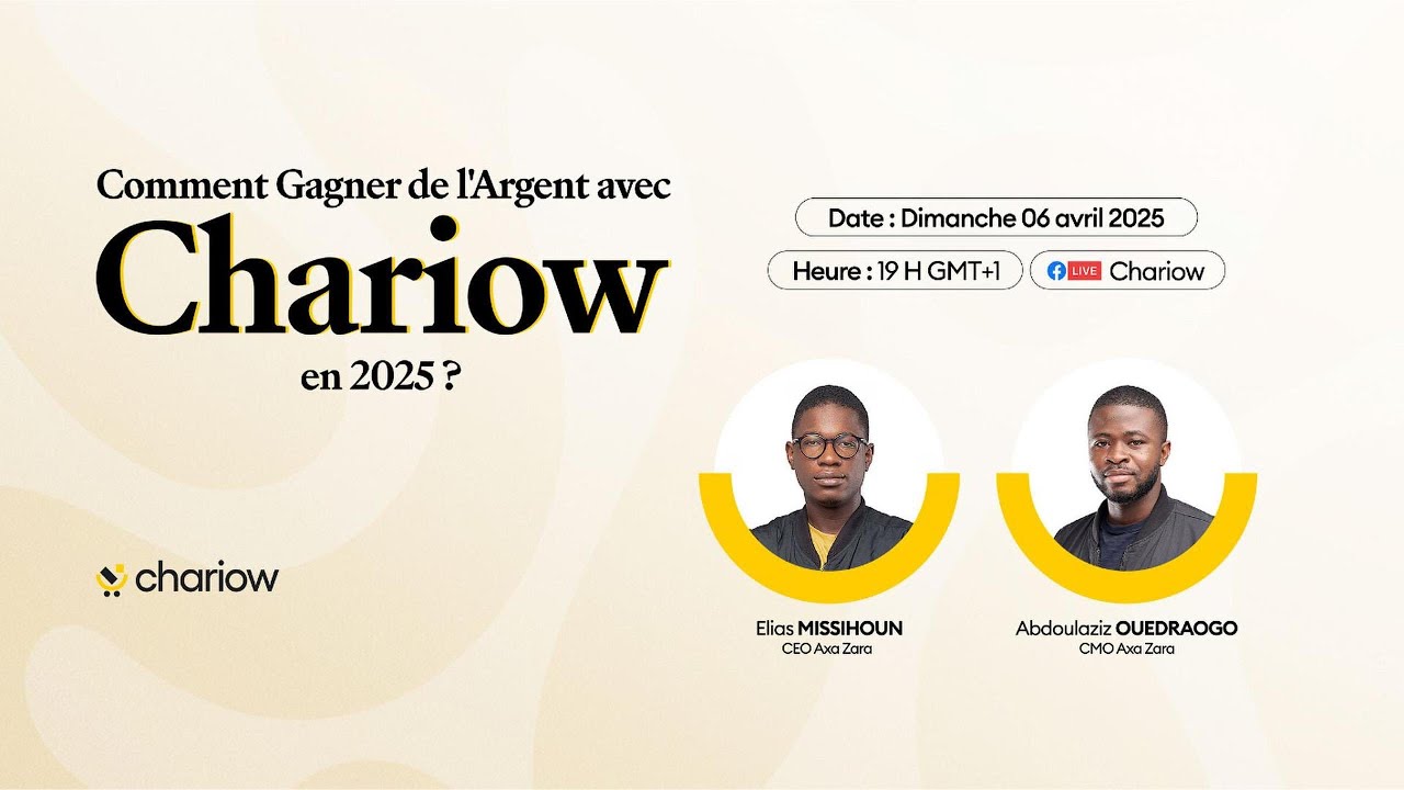 🔴 WEBINAIRE : Comment Gagner de l'Argent avec Chariow en 2025 ?