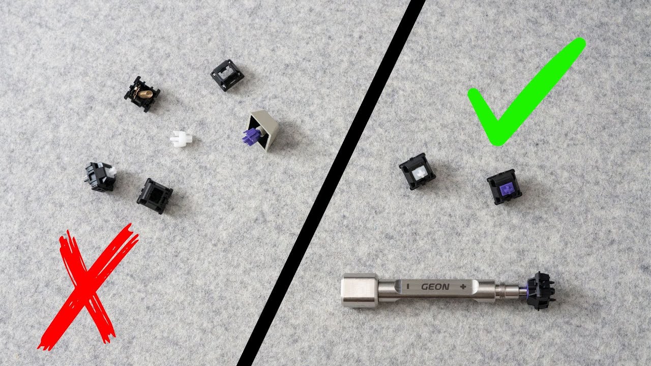 Портят ли кейкапы прозрачные и фиолетовые переключатели Cherry MX? Тест и обзор триммера Geon Stem