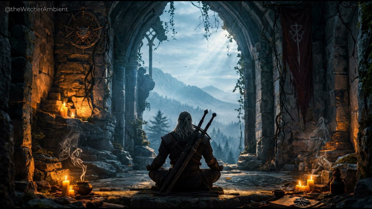 The Witcher in Stillness | 1 Hour Dark Medieval Ambient for Focus & Sleep