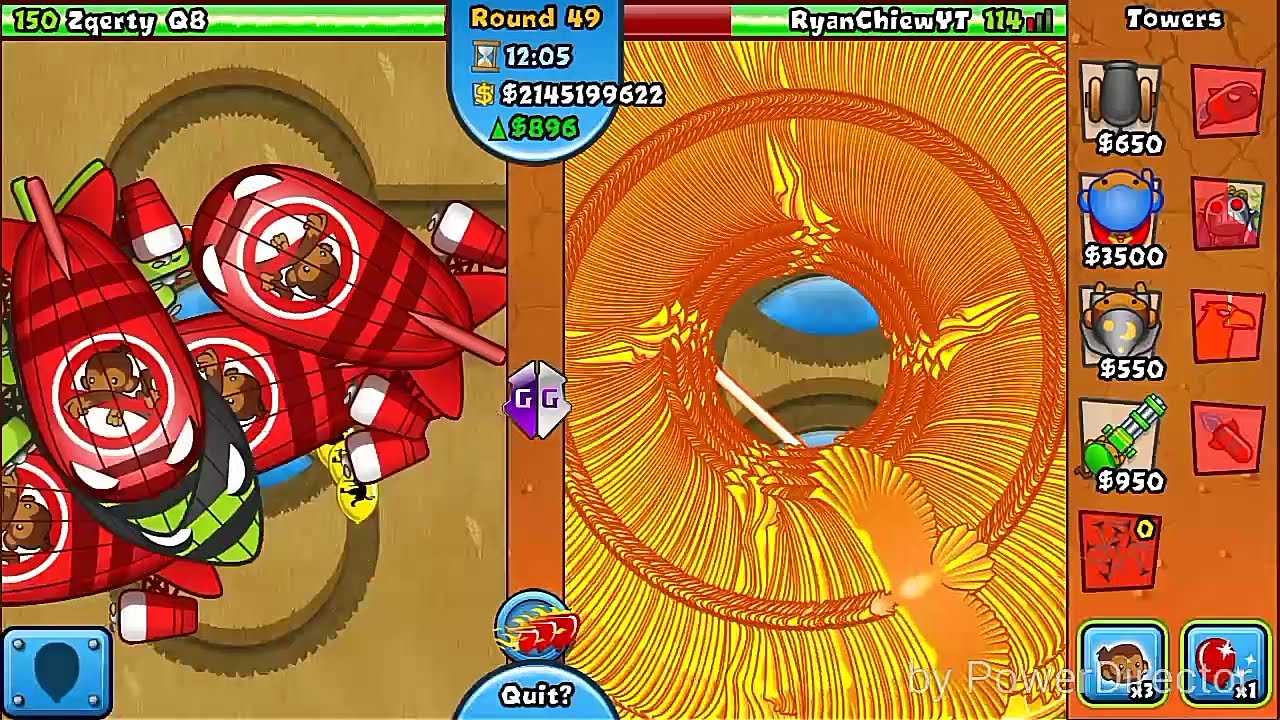 MUST WATCH! BTD Battles Hacker vs Hacker :: Highest Hacker Round ever!