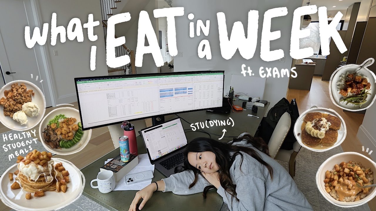 what i eat as a college student (exam week📚) | my journey w. hustle culture, burnout & perfectionism