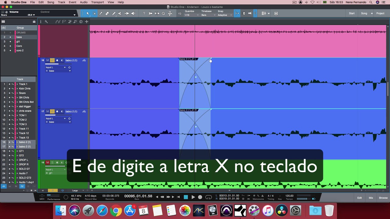 Cross Fade no Studio One 4.