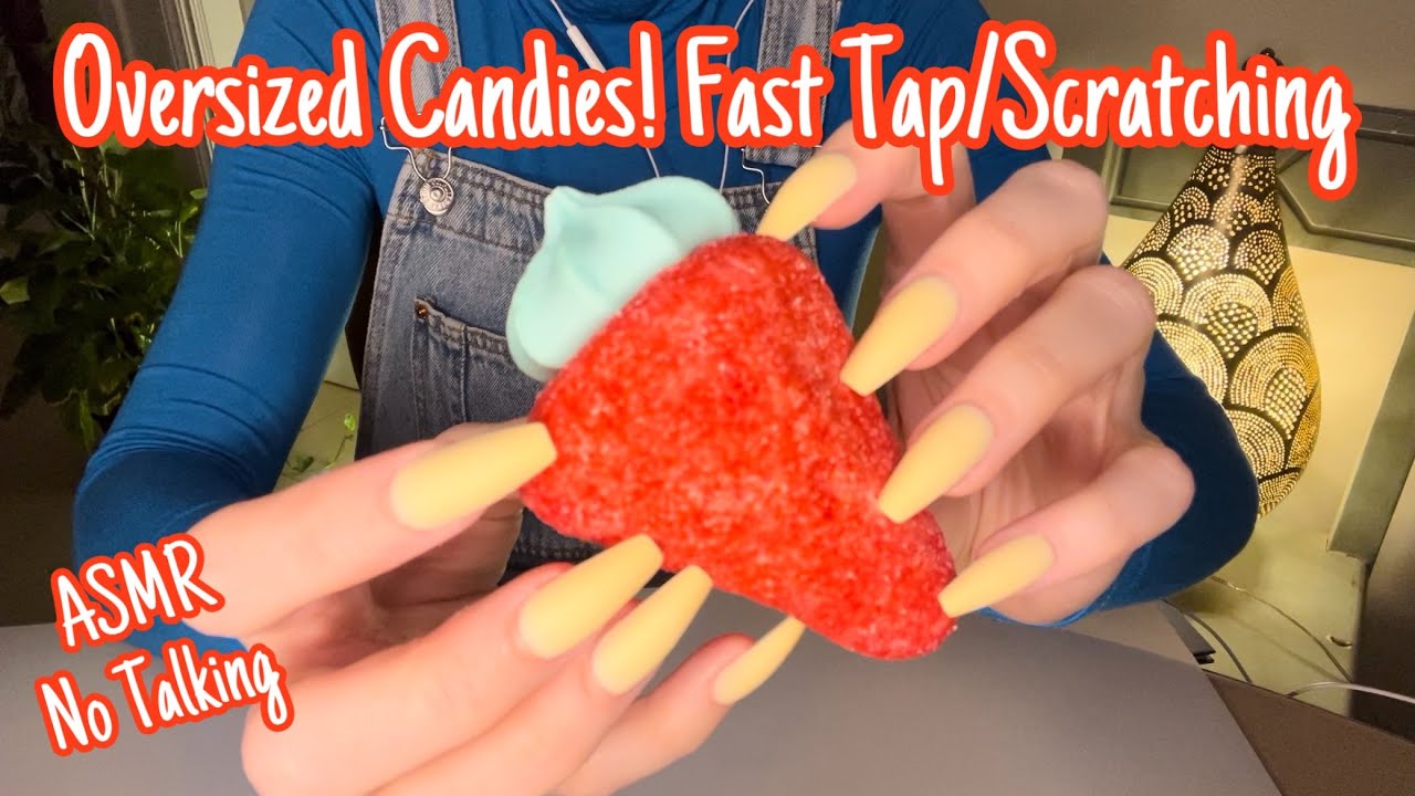 ASMR * Oversized Candy!! * Fast Tapping & Scratching * No Talking * ASMRVilla