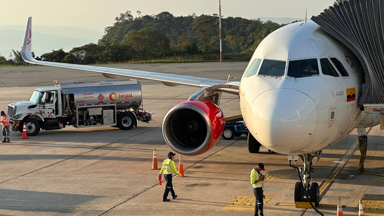 Aterrizaje pista norte en Bucaramanga Palonegro Avianca Airbus A320