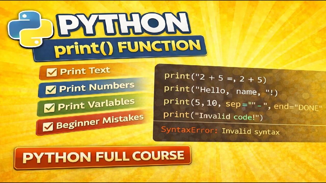 Python print() Explained from Scratch