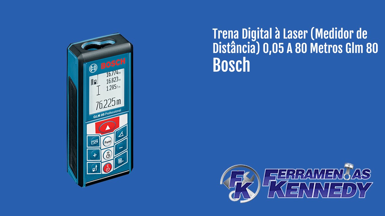 Trena Digital &Agrave; Laser (Medidor de Dist&acirc;ncia) Glm 80 Bosch em at&eacute; 10x