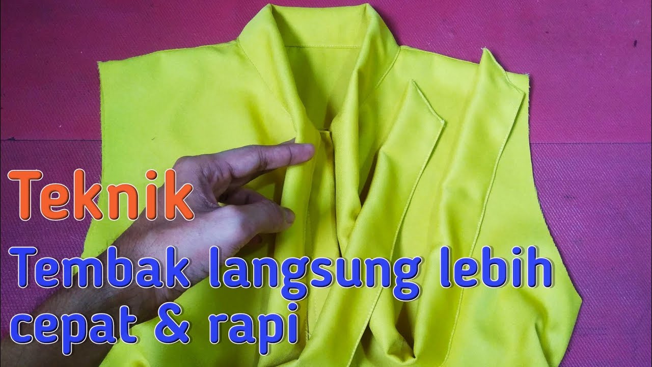 Cara cepat menjahit kerah tali