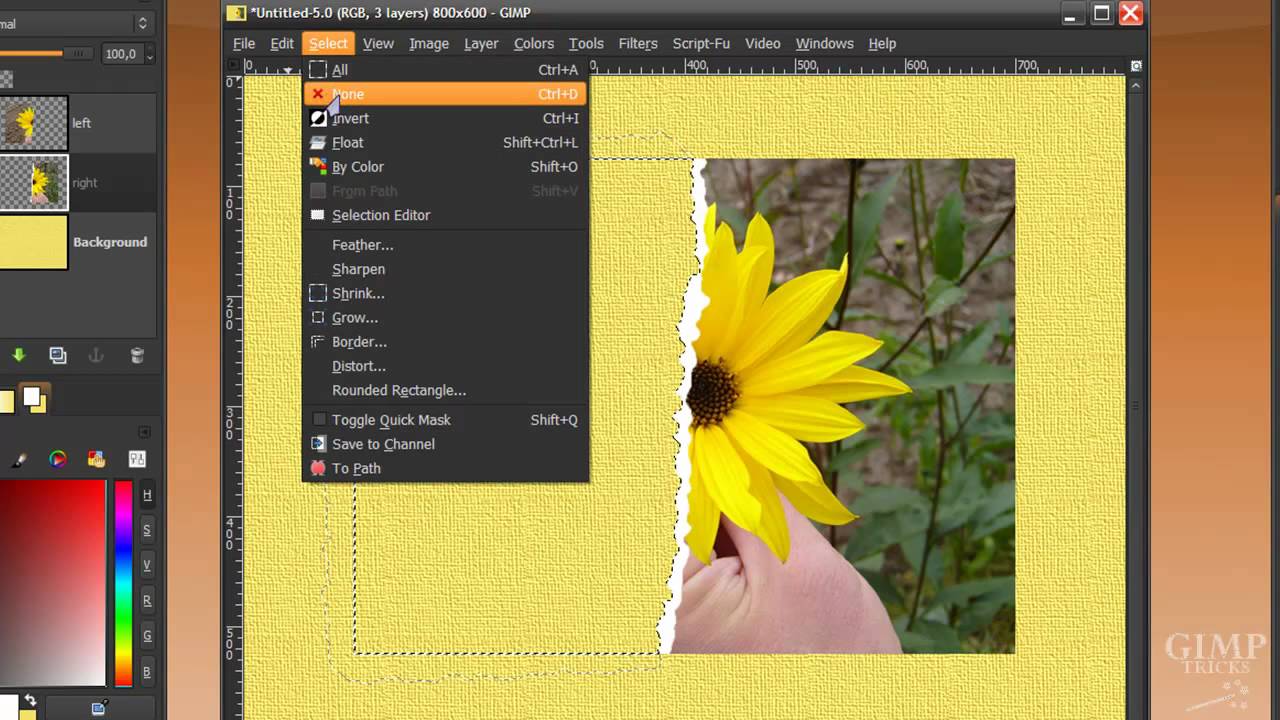 Tear up a photo in GIMP -  Cool image manipulation tutorial