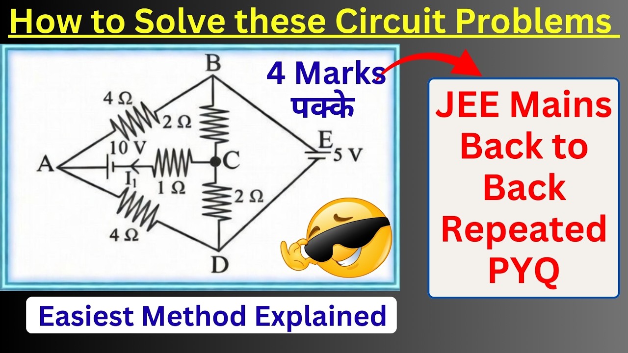 How to solve Complicated Circuit Problems  | JEE Mains 2024 PYQ |   Current Electricity |