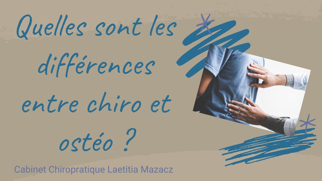 Différences chiropraxie et ostéopathie ?