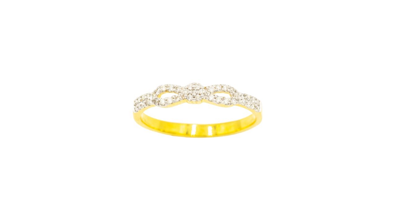 Happy Jewelry: แหวนเพชรโบว์บ่าคู่ ME584