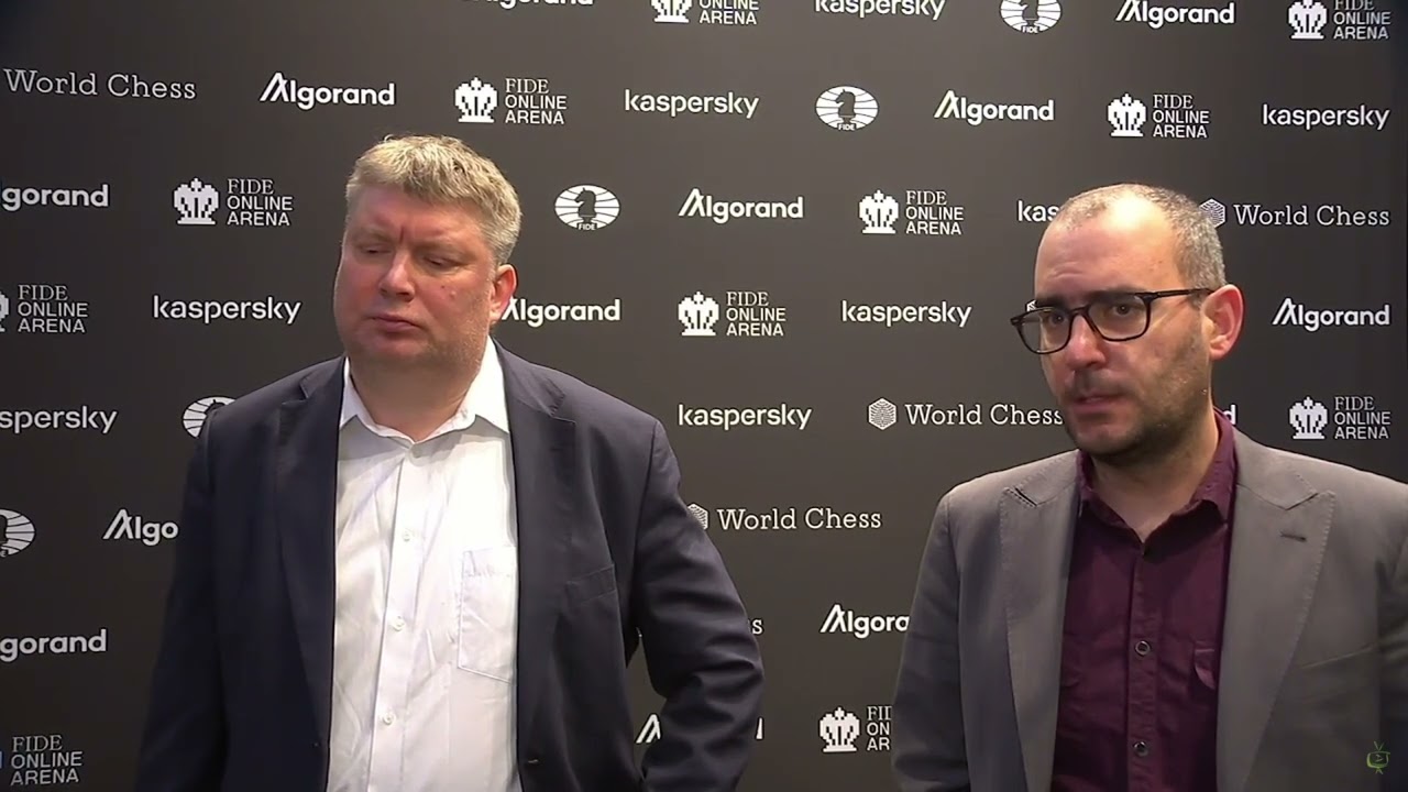Leinier Domínguez and Alexei Shirov after R2 of the FIDE Grand Prix