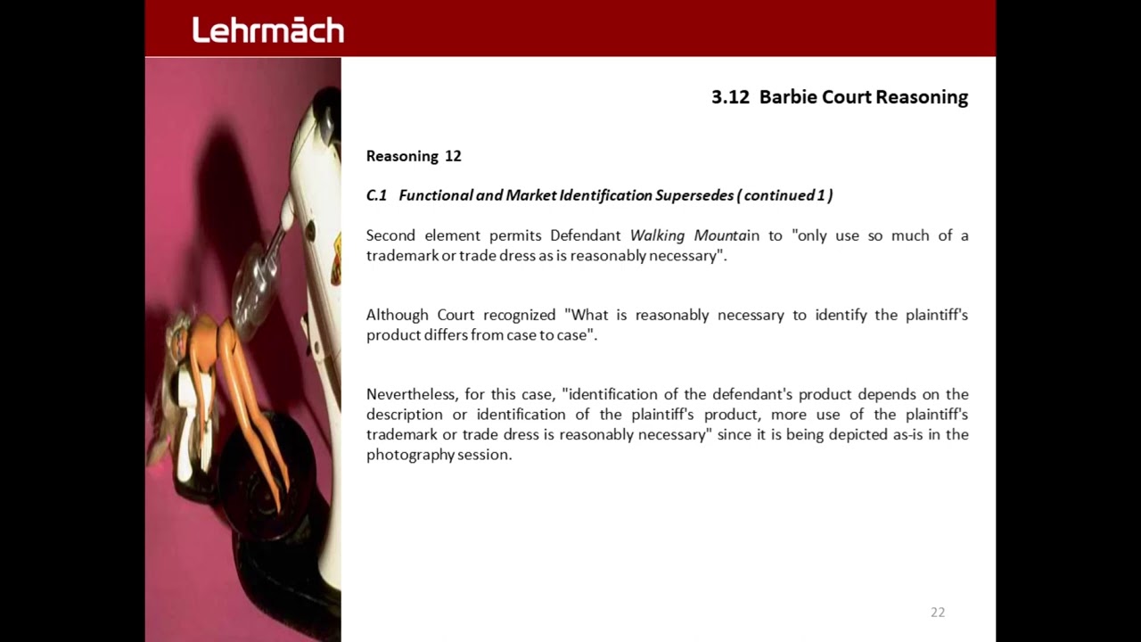 Barbie TMT 22.0 - Court Reasoning 12