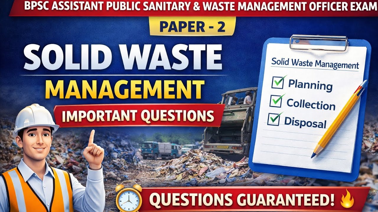 Bpsc assistant public sanitary and waste management officer,solid waste management 