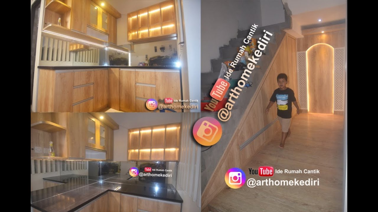 Interior Trenggalek-Kitchen set modern,Pantry & almari bawah tangga minimalis yang indah & artistik