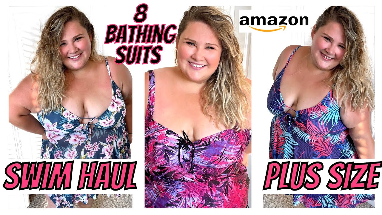 TRYING ON AMAZON BATHING SUITS | PLUS SIZE
