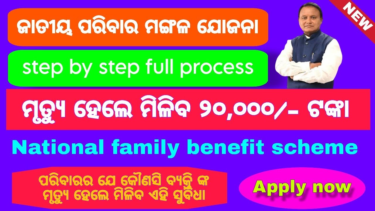ଜାତୀୟ ପରିବାର ମଙ୍ଗଳ ଯୋଜନ //National family benefit scheme//online apply process#odia//Sudam Digital