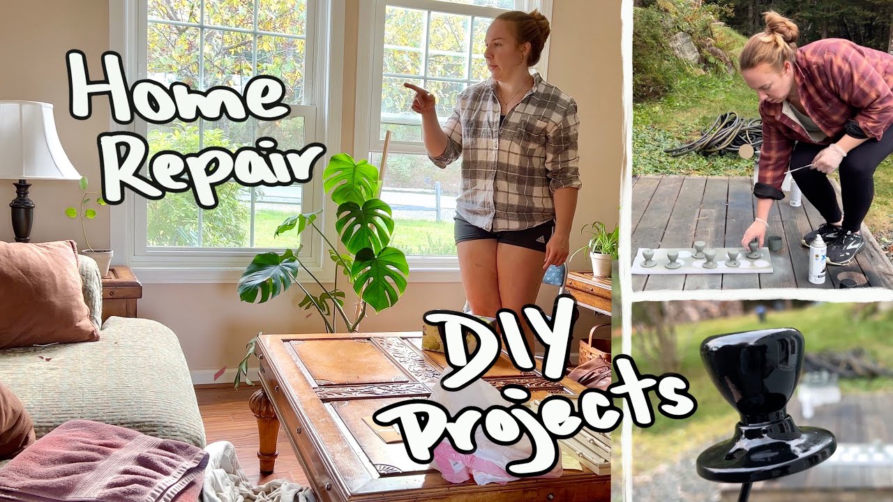 DIY black door knobs & Staying calm through the chaos | VLOG
