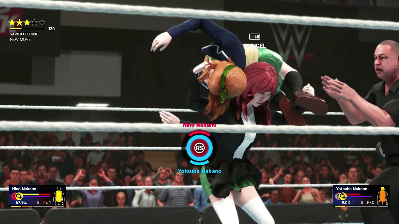 Yotsuba Nakano VS Nino Nakano | ANIME 2021 WWE 2K19 Gameplay HD / The Quintessential Quintuplets LP