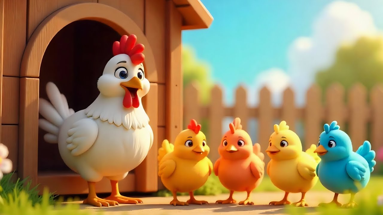 5 Little Chicks Song for Kids | Cute Nursery Rhymes for Toddlers in English