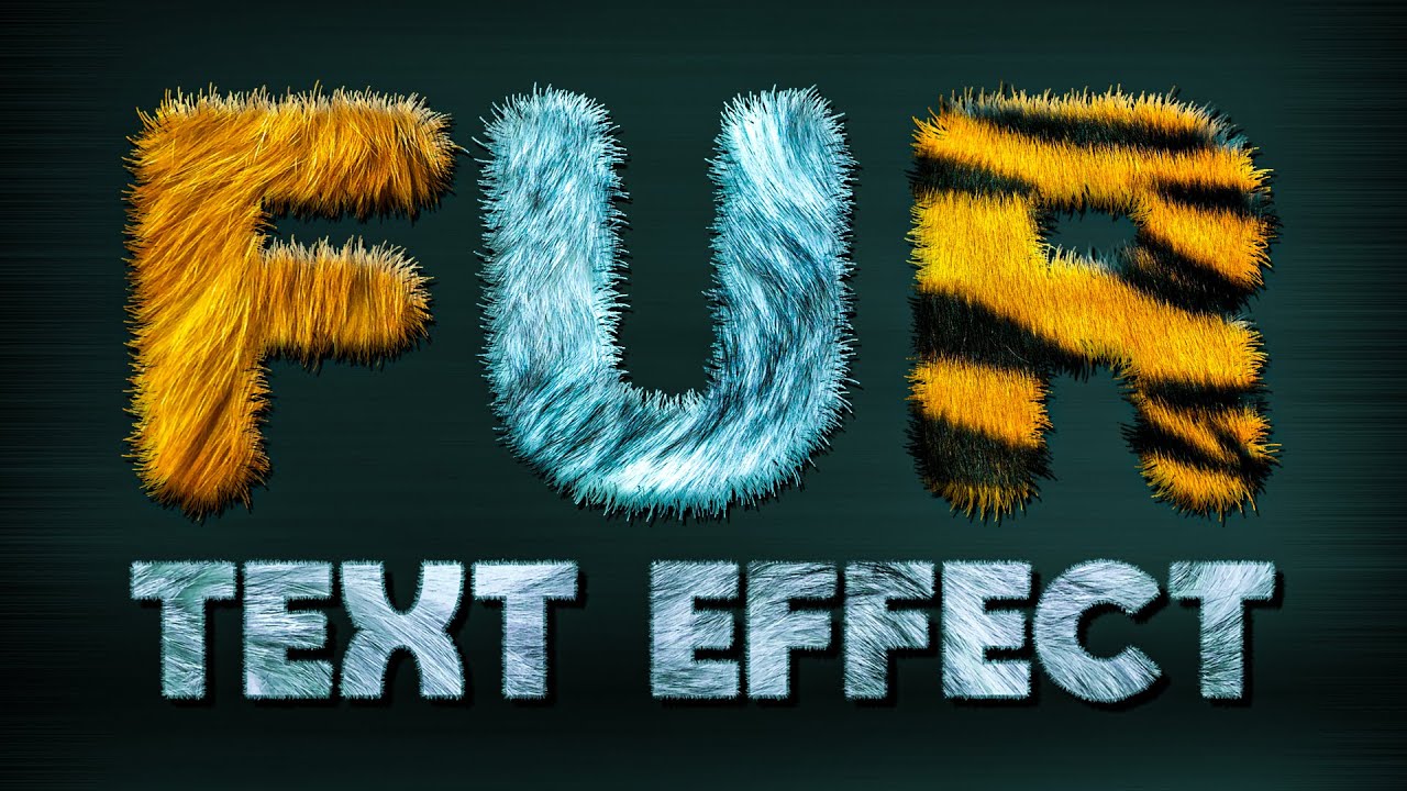 HOW TO CREATE FUR TEXT EFFECT IN PHOTOSHOP