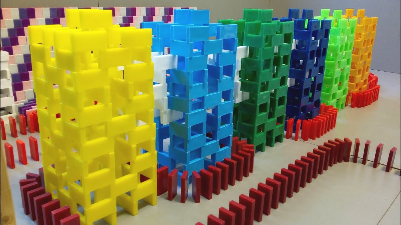 Domino Rally 22! (Colorful Domino Towers)