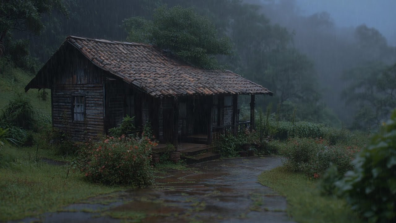 Rain Sounds in a Foggy Forest for Deep Sleep – Calm, Dreamy Ambience to Melt Stress Away