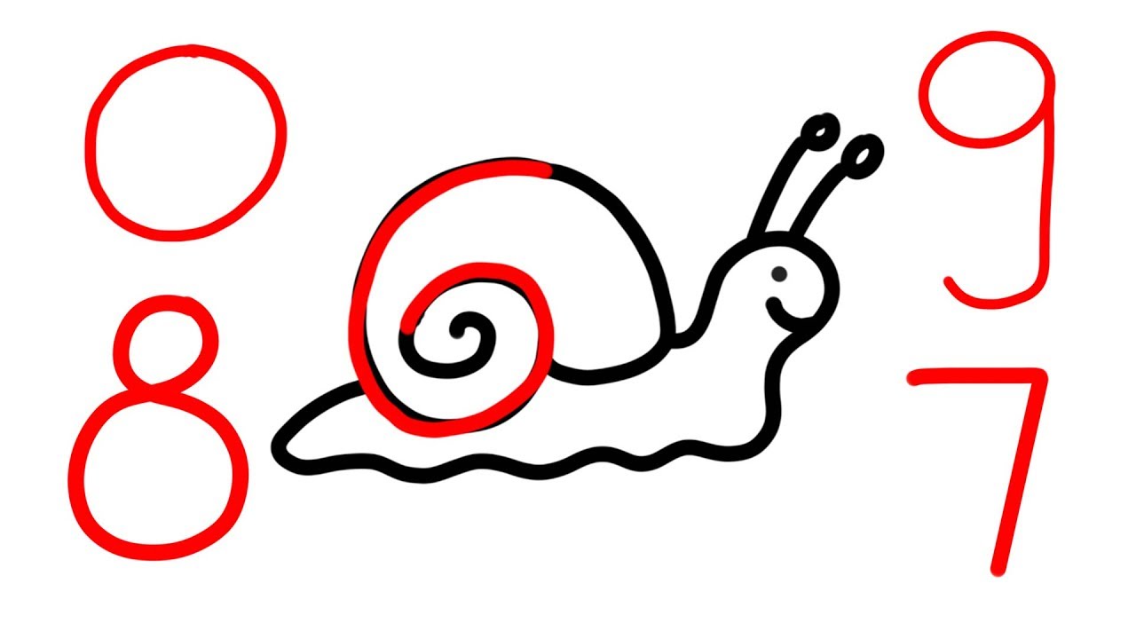 How to Draw 5 Cartoon Animals from Numbers - Learn numbers for Toddlers, Kids