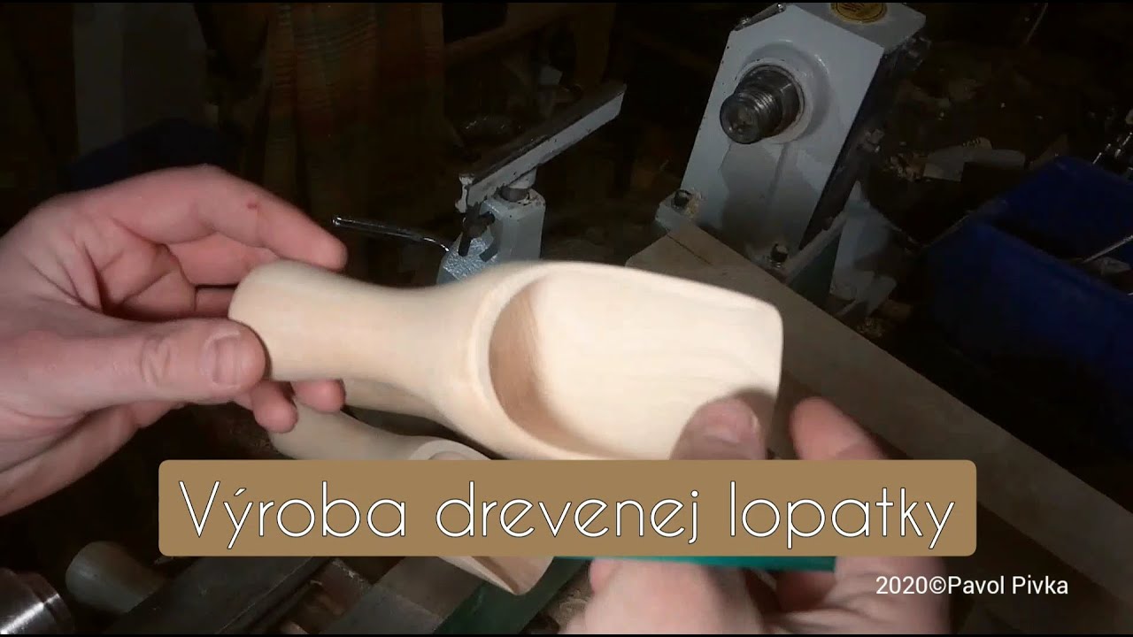 Sústružím drevenú lopatku / Turning wooden scoop (spoon)