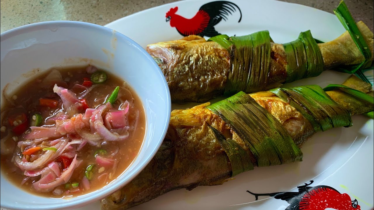 Fragrant pandan grill fish with super appetizing Nyonya sauce|香兰烤鱼和开胃的娘惹酱