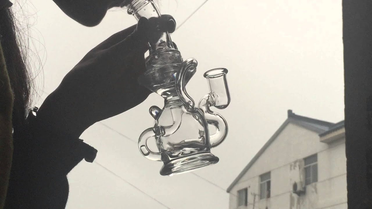 Klein glass bong recycler oil rig Toro dab Solid Base Siren Apparatus Thick Glass Free Shipping