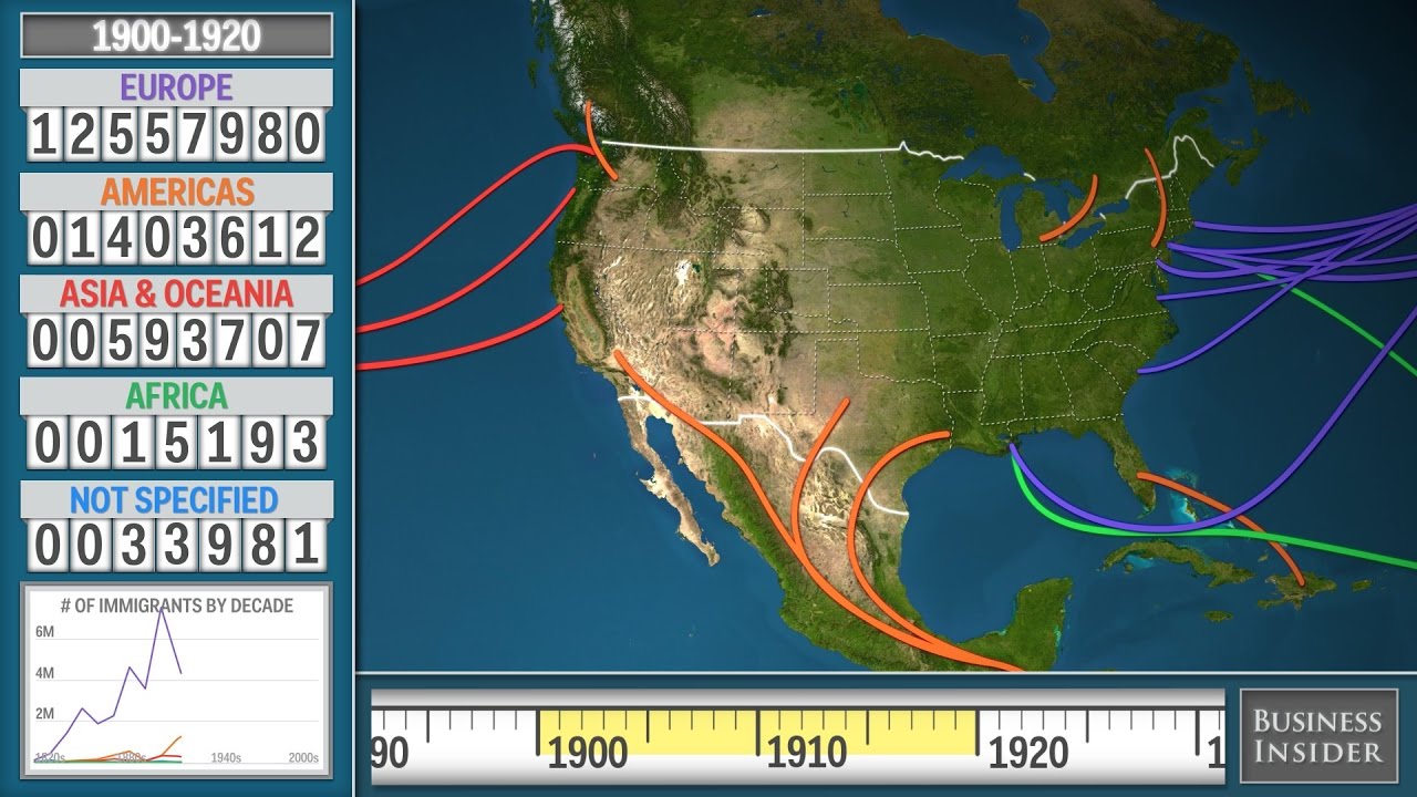 Animated Map Shows History Of Immigration To The US