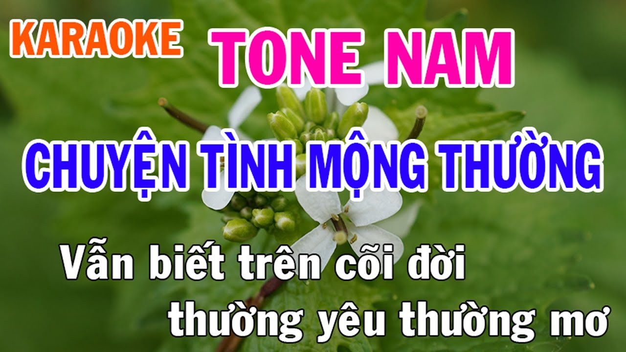 Chuyện Tình Mộng Thường Karaoke Tone Nam Nhạc Sống - Phối Mới Dễ Hát - Nhật Nguyễn