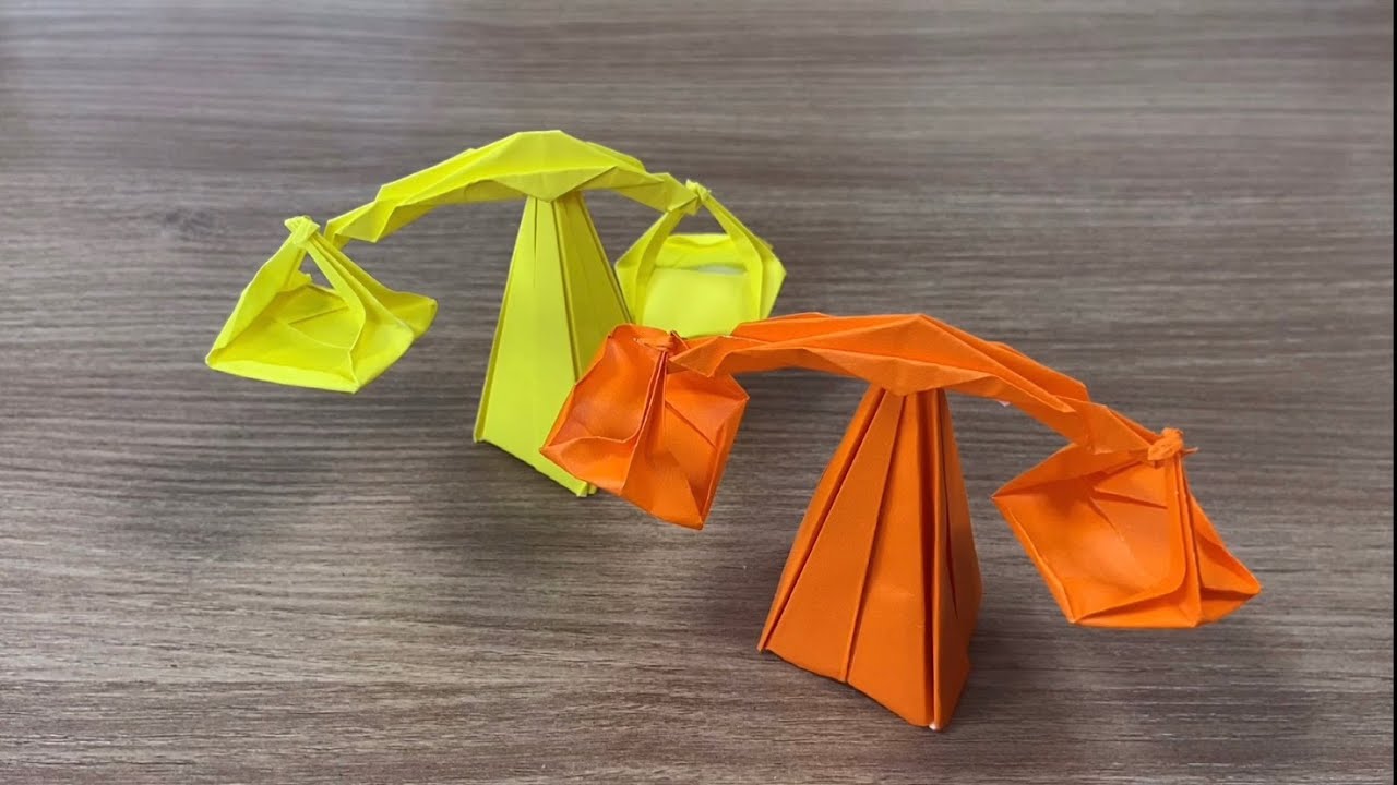 12 constellation Libra Origami Simple and interesting Origami / 청칭자리 종이접기 네모 색종이로 쉬운 별자리 접기 / 天秤座折纸