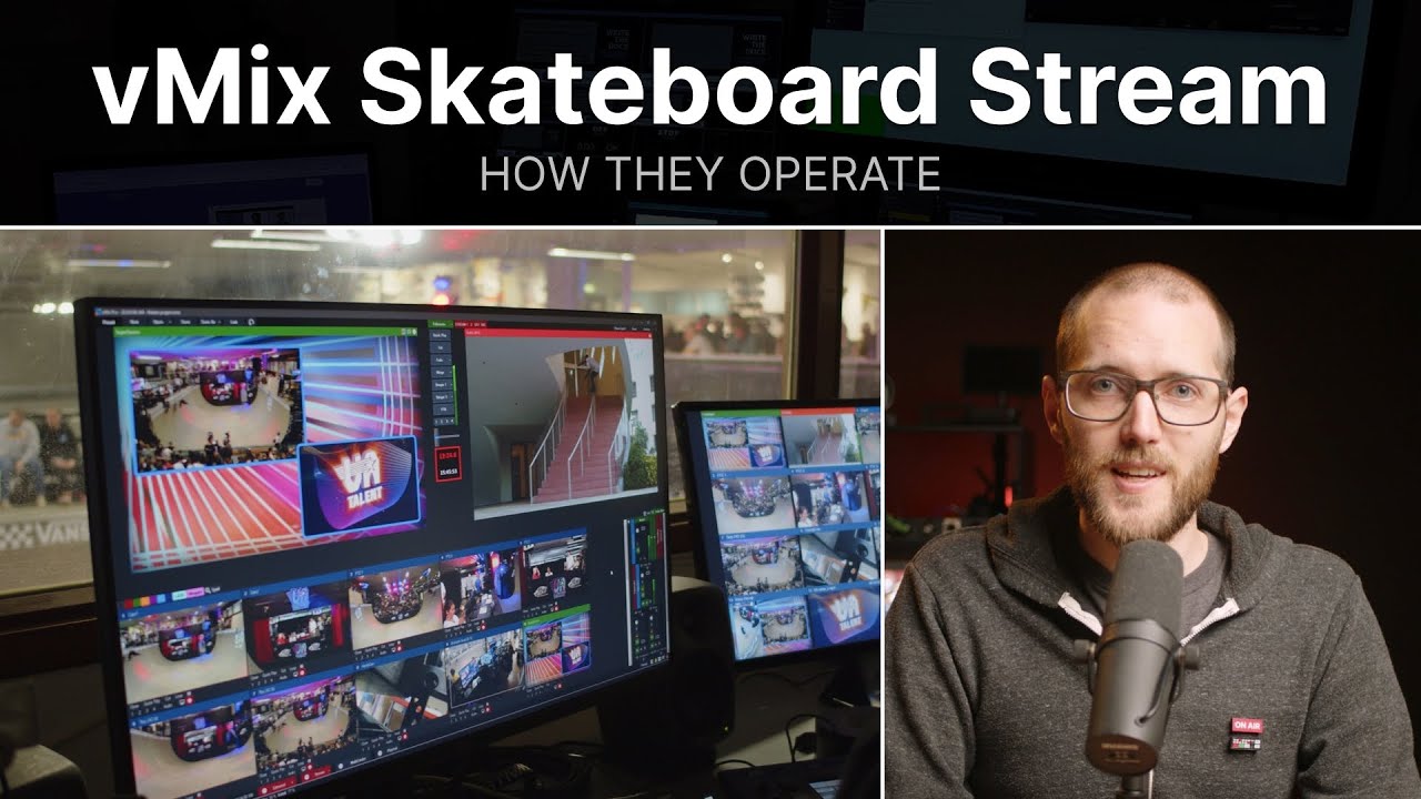 8 Camera Skateboard Live Stream with vMix and more... // How they Operate