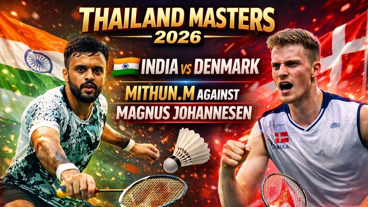 MITHUN MANJUNATH 🇮🇳 vs MAGNUS JOHANNESEN 🇩🇰 | THAILAND MASTERS 2026 | SUPER 300 🏸