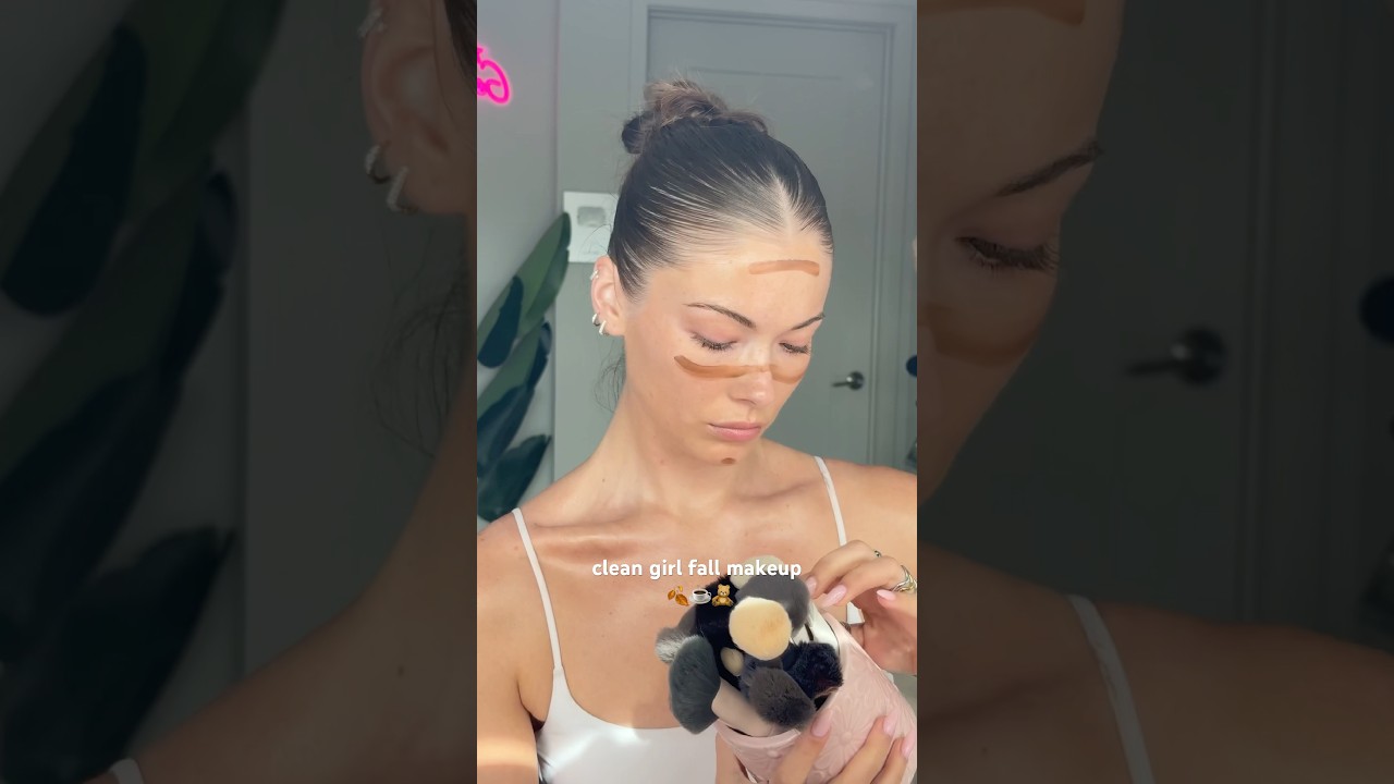 10 minute makeup for fall 💗✨💆🏼&zwj;♀️ #cleangirl #makeupinspo #teddymakeup #trending