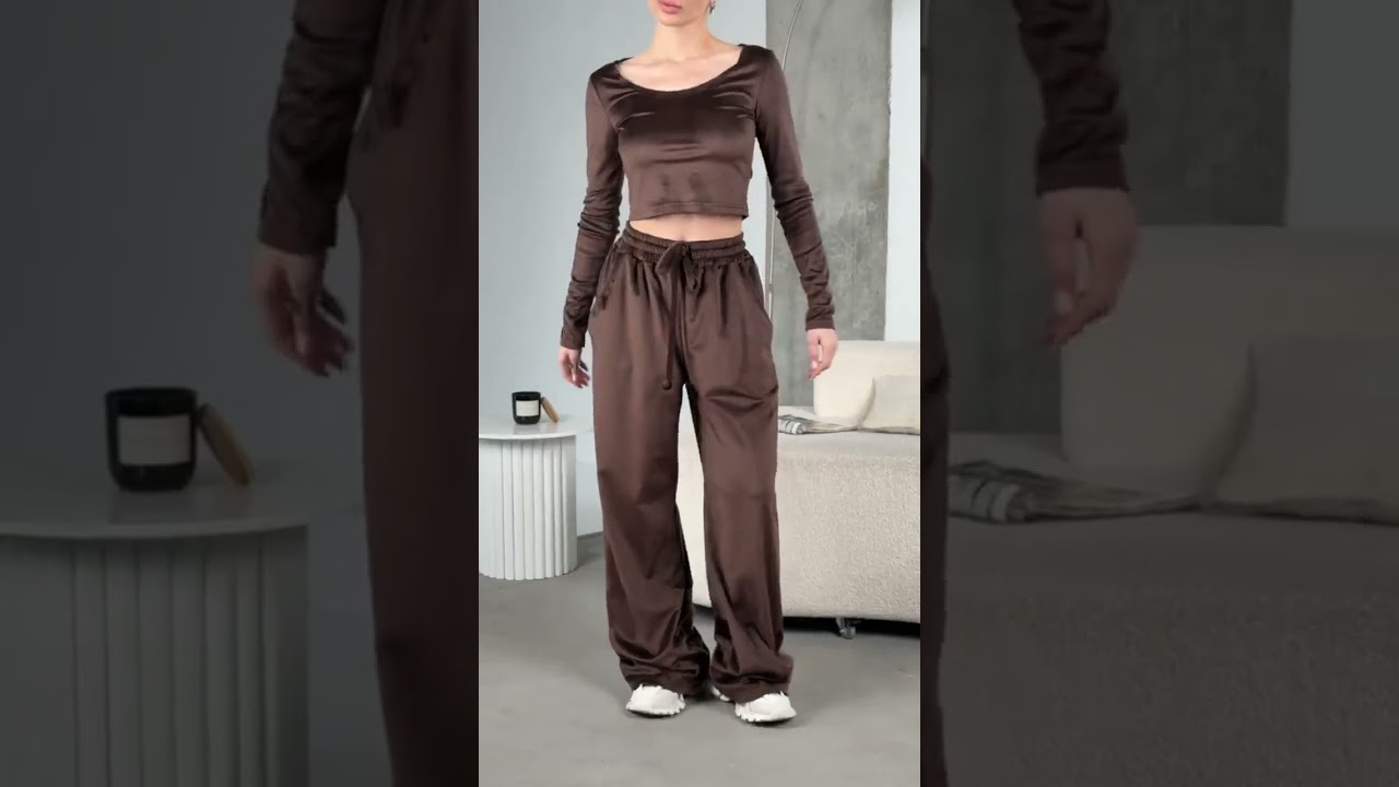 Velour Lounge Set Brown Velour Lounge Set