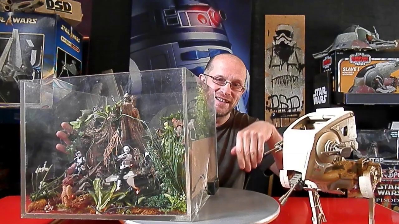 STAR WARS - 322 - VINTAGE KENNER AT-ST & ENDOR DIORAMA