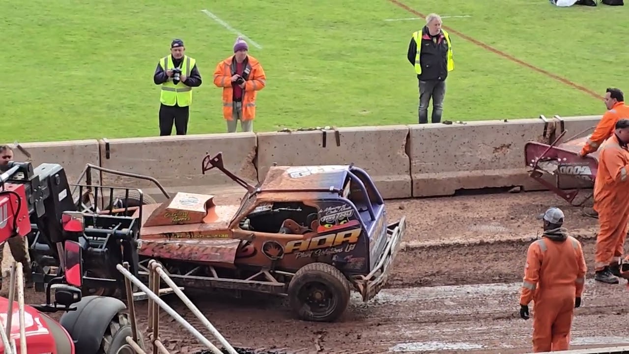 The aftermath of 212 Danny Wainman's roll over Odsal Stadium Bradford