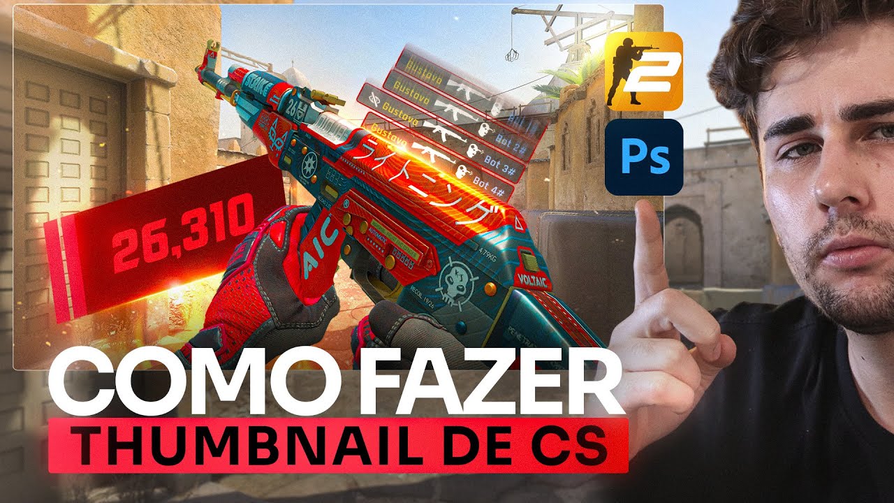 Como Fazer THUMBNAIL para CS2 | ESTILO GRINGO