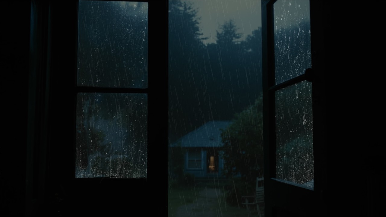 Open Window in a Heavy Rainstorm | Calming Rain Ambience for Deep, Undisturbed Sleep