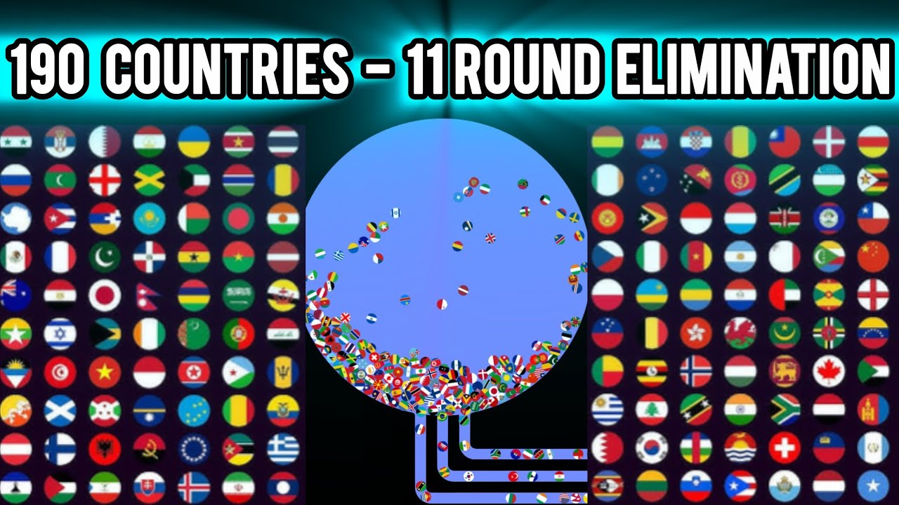 190 Countries - 11 Round Ultimate Elimination | WORLD MARBLE RACE