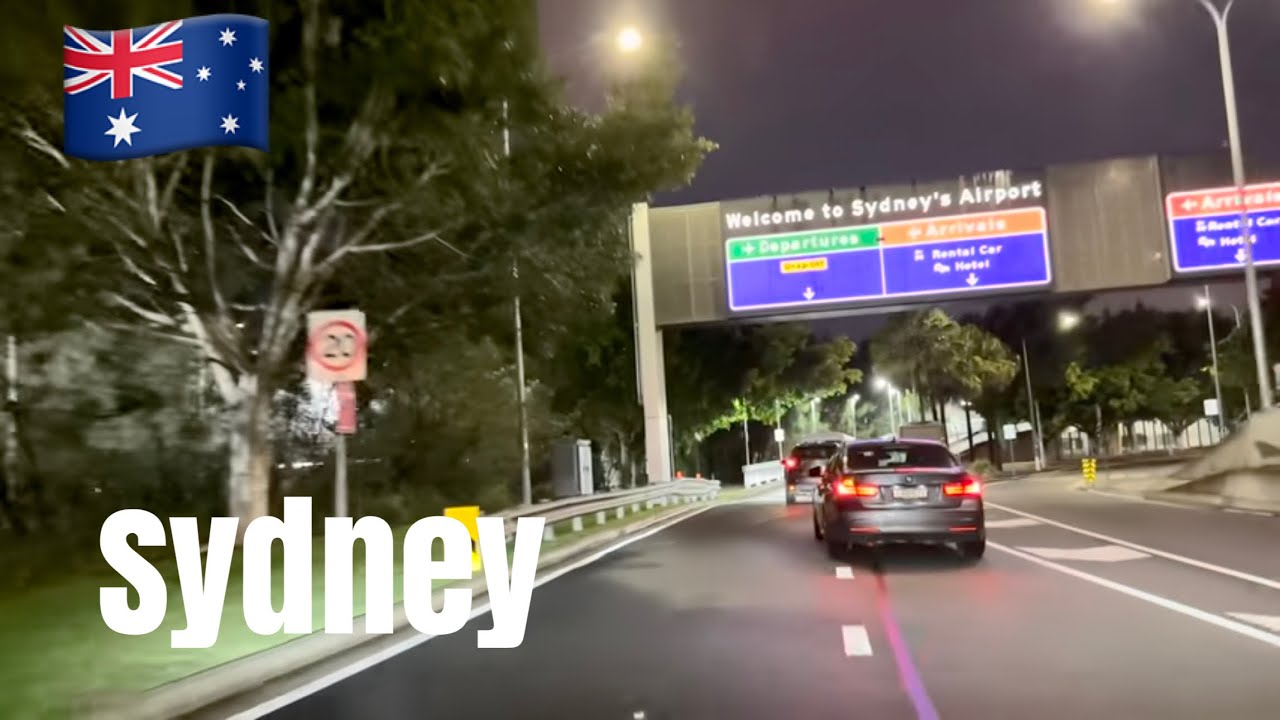 Sydney 🇦🇺[4K 60fps HDR City Suburbs  Driving Tour]Canterbury To Sydney International Airport (SYD)