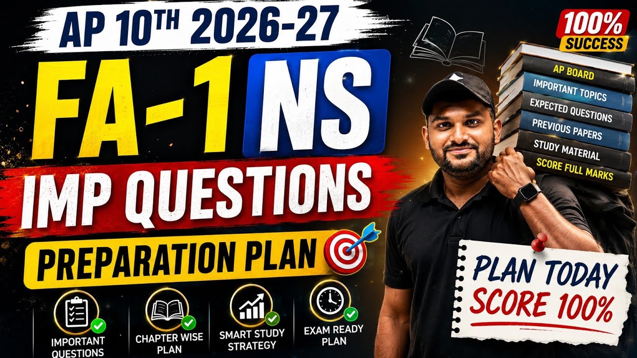 Ap 10th NS FA-1 IMP QUESTIONS// preparation Plan // 2026-27 // @backlogsbabai1797 //Manoj Sir 