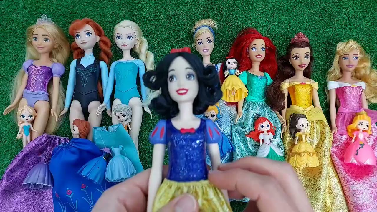 Disney Princess Doll Makeover ~ DIY Miniature Ideas for Barbie - Wig, Dress, Faceup, andMore! DIY